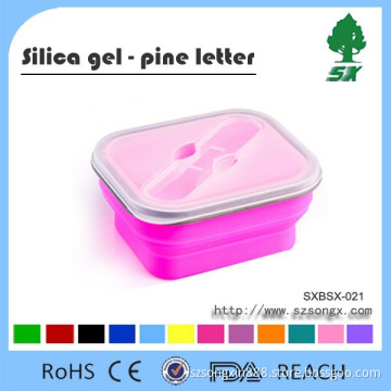 Collapsible Silicone Lunch Box FDA and LFGB Standard